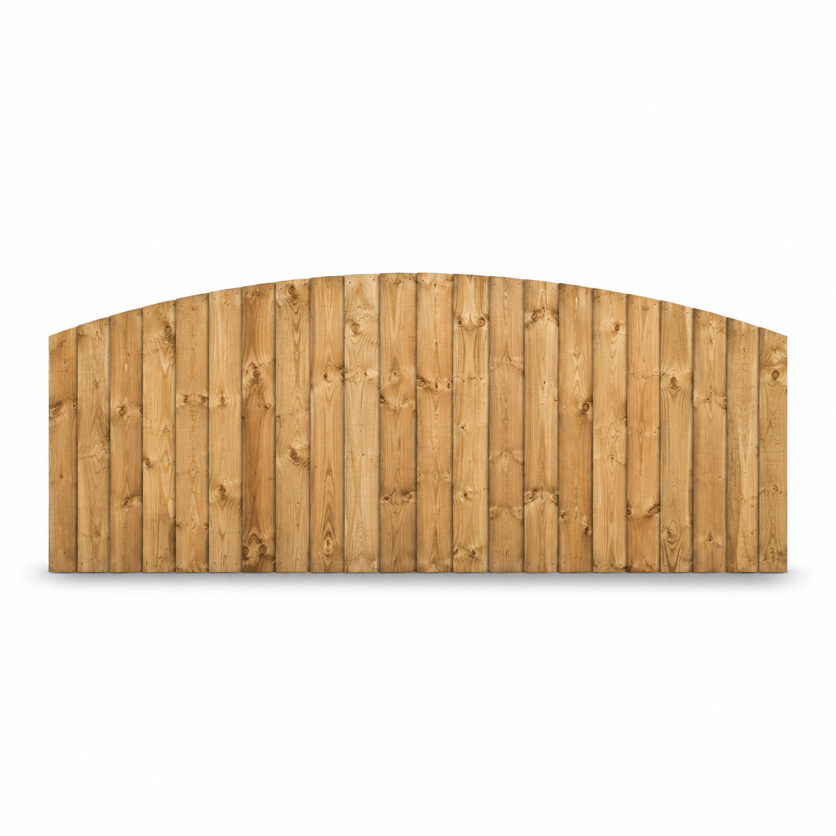 Domed Feather Edge Panel 6ft x 2ft +dome – front on white