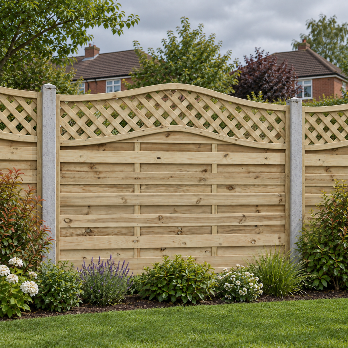 European Panel Model 33 6ft x 4ft 1828x1200 – overcast garden view