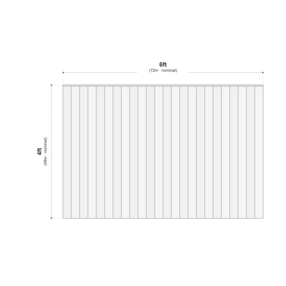 Feather Edge Panel Fully Framed 6ft x 4ft dimensions diagram