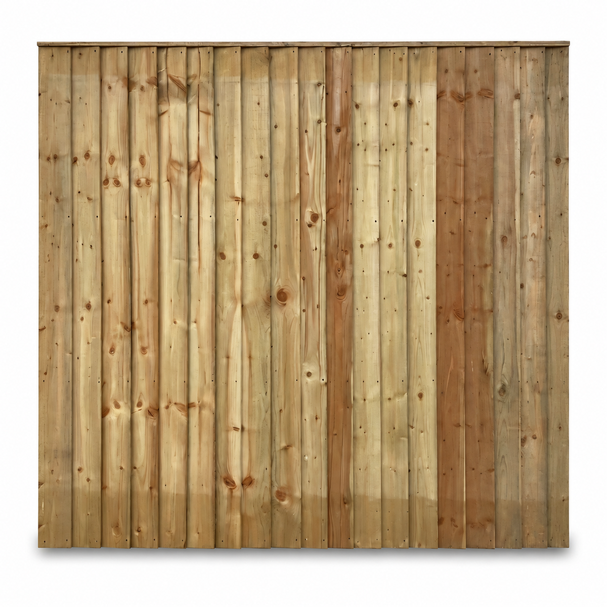 Feather Edge Panel Fully Framed 6ft x 6ft – front on white