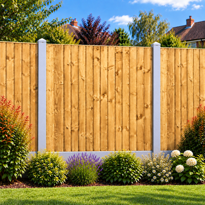 Feather Edge Panel 6ft x 6ft – day garden view