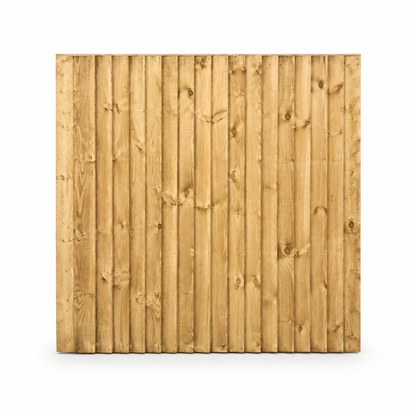 Feather Edge Panel 6ft x 6ft – front on white
