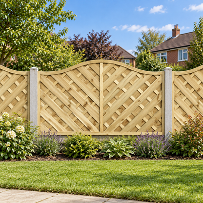 European Panel Model 38, 6 ft wide × 3 ft high, daytime garden
