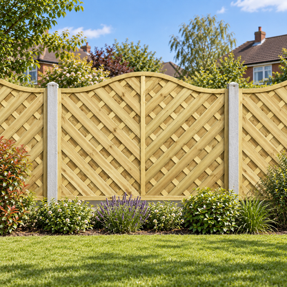European Panel Model 38, 6 ft wide × 4 ft high, daytime garden