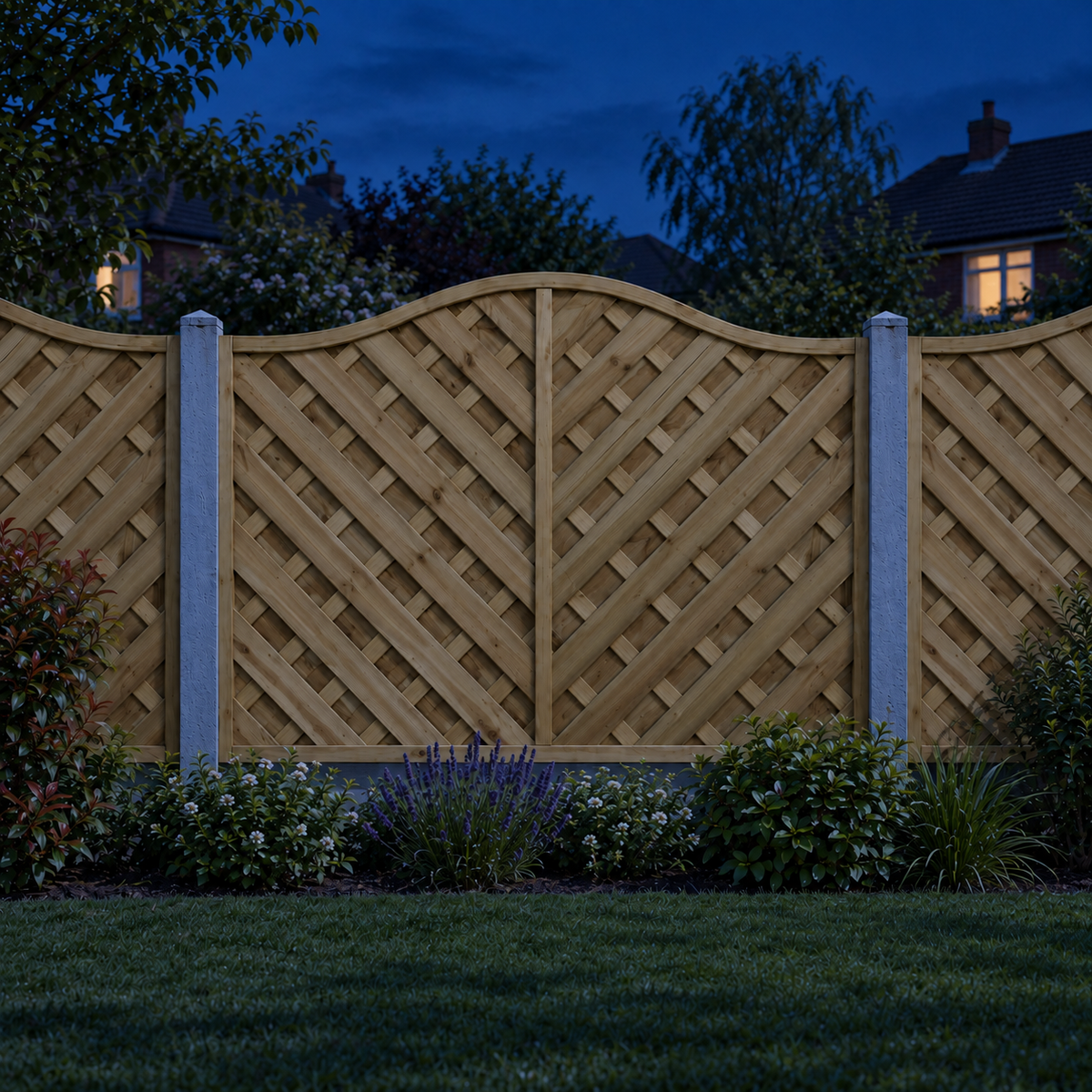 European Panel Model 38, 6 ft wide × 4 ft high, night garden
