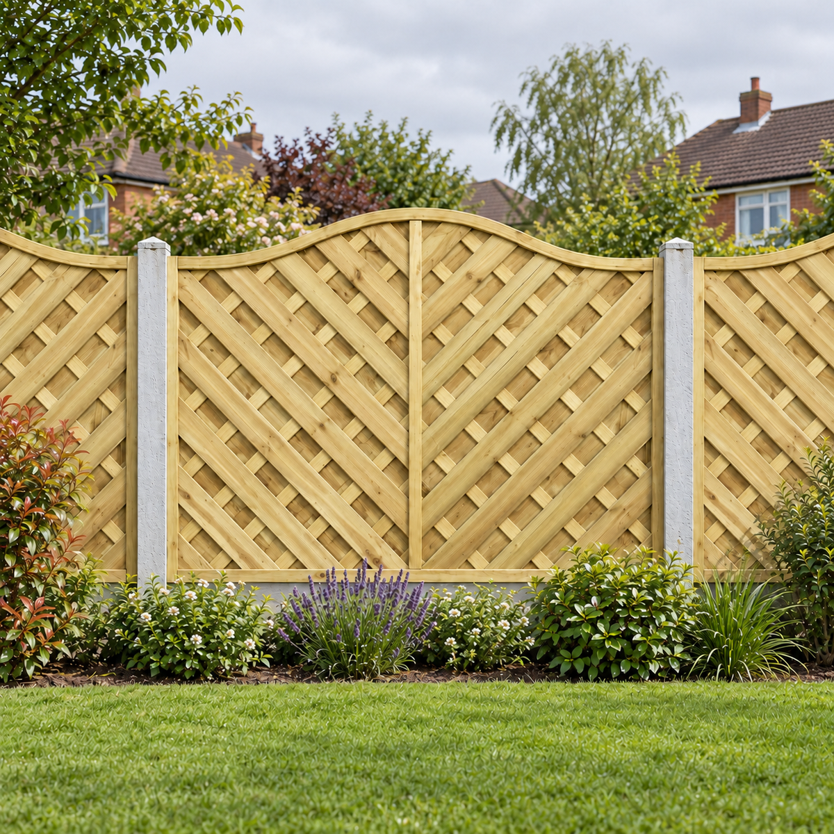 European Panel Model 38, 6 ft wide × 4 ft high, overcast garden
