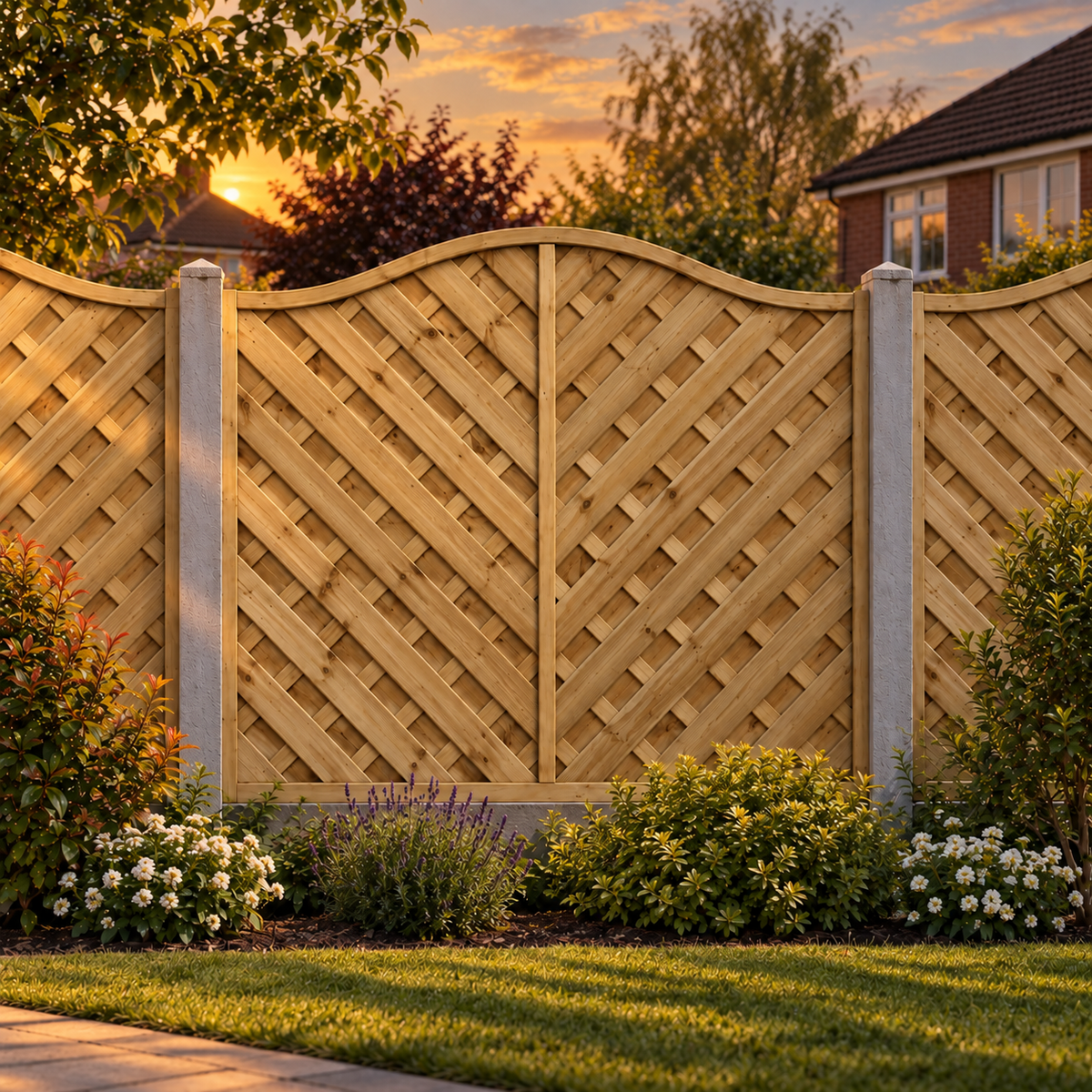 European Panel Model 38, 6 ft wide × 5 ft high, evening garden