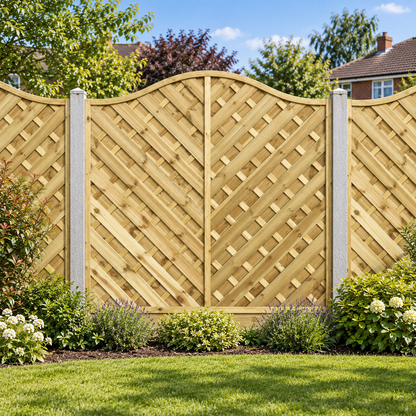 European Panel Model 38, 6 ft wide × 6 ft high, daytime garden