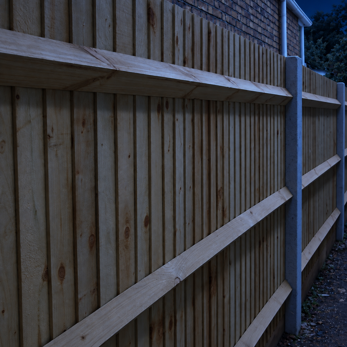 Arris Rail in a garden, night light