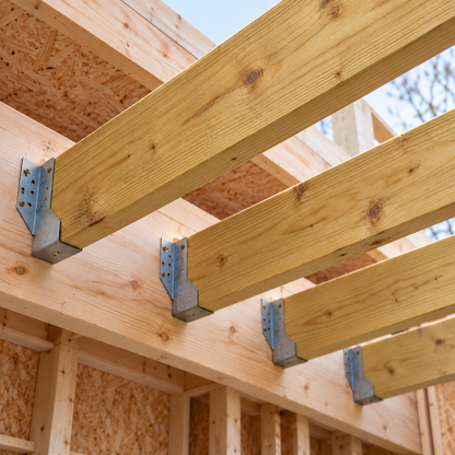 C16 5x2 joists on joist hangers