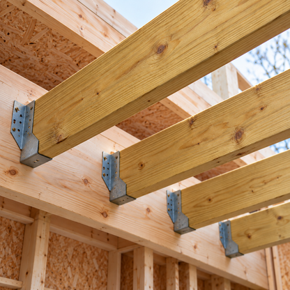 C16 7x2 joists on joist hangers