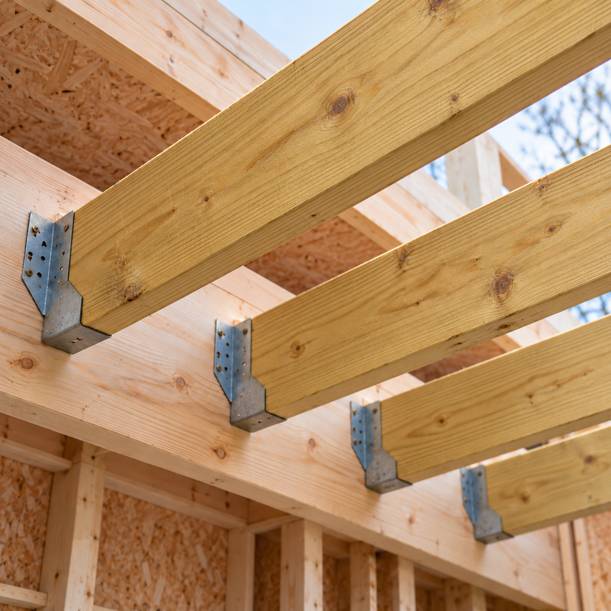 C16 8x2 joists on joist hangers