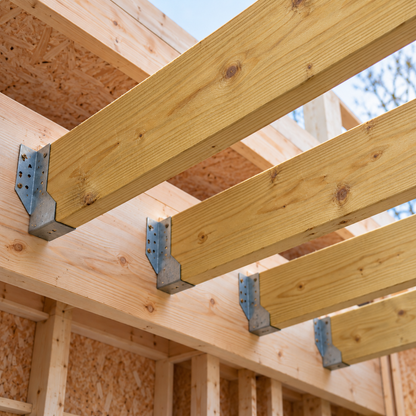 C16 8x2 joists on joist hangers