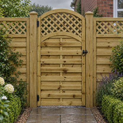 European Gate 6ft x 3ft – rain garden view