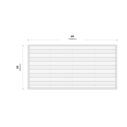 European Panel Model 1 6ft x 3ft 1828 x 900 dimensions diagram