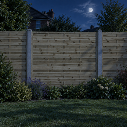European Panel Model 1 6ft x 5ft 1828 x 1500 – night garden view