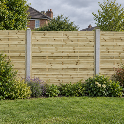 European Panel Model 1 6ft x 5ft 1828 x 1500 – overcast garden view