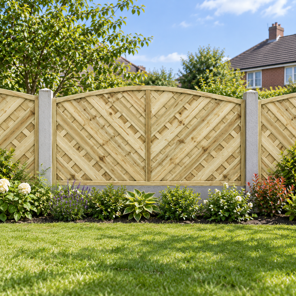 European Panel Model 14 6ft x 3ft 1828 x 900 – day garden view