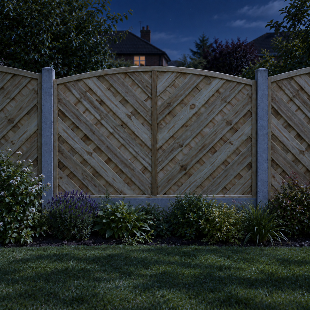 European Panel Model 14 6ft x 4ft 1828 x 1200 – night garden view