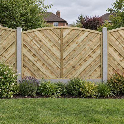 European Panel Model 14 6ft x 4ft 1828 x 1200 – overcast garden view