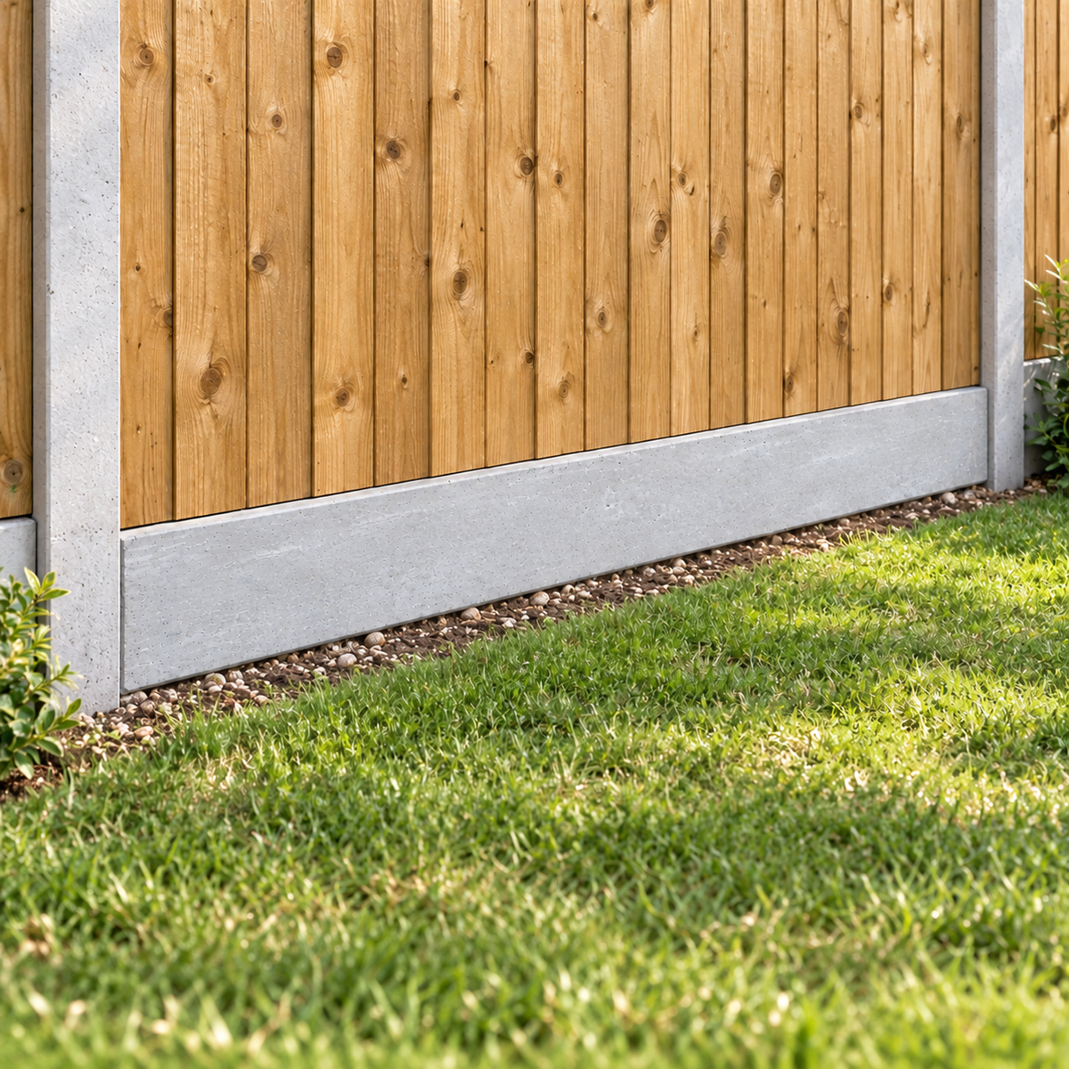 Gravel Board 6ft - Plain in a garden, day light