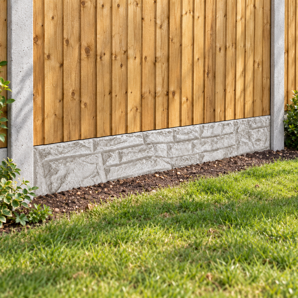 Gravel Board 6ft - Rock Face in a garden, day light