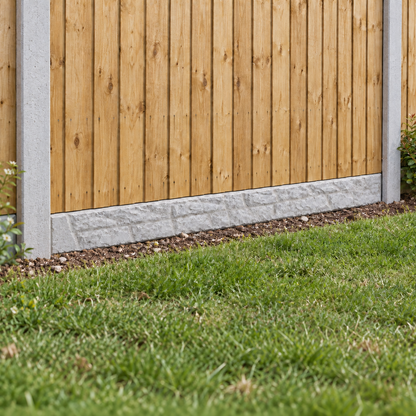 Gravel Board 6ft - Rock Face in a garden, overcast light